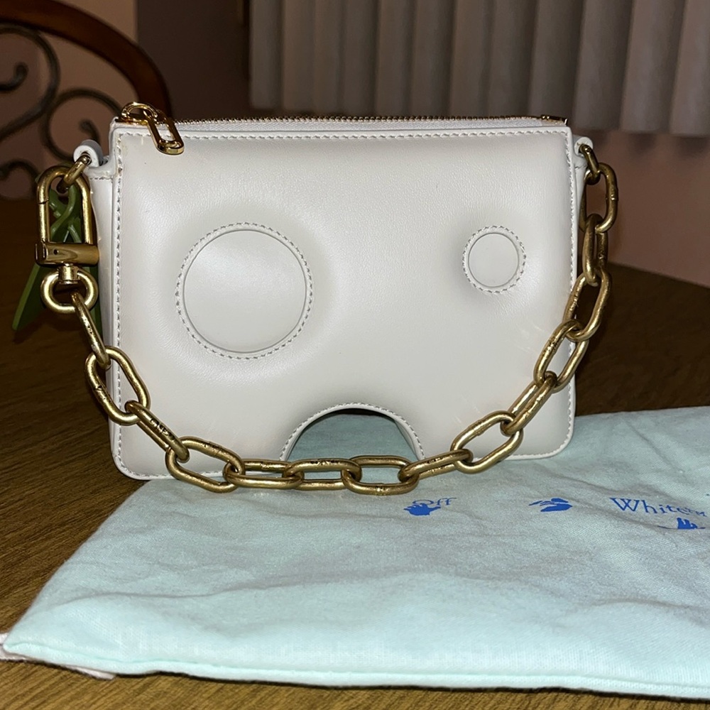 Off-White Burrow leather shoulder bag